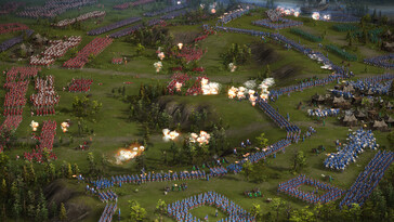 En bild som visar en strid och många enheter i Cossacks 3.