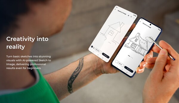Den integrerade pennan i Motorola Edge 60 Stylus kan användas för att skissa och ta anteckningar. (Bildkälla: Motorola)