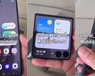 En fungerande Galaxy Z Flip 7 visas i en läckt hands-on-video, som raderades ganska snabbt (Bildkälla: @andrei_eclynoh)