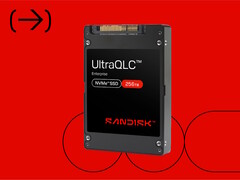 Sandisk UltraQLC 256TB NVMe U.2 SSD utnyttjar Kioxia BiCS FLASH 3D flashminnesteknik för att uppnå sin höga kapacitet. (Bildkälla: Sandisk)