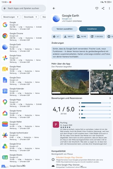 Du hittar alla Google-appar i Aurora Store.