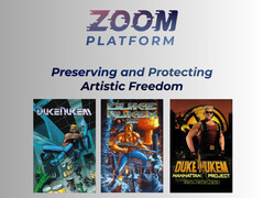 Zoom Platform-banner med Duke Nukem-spel (Bildkälla: Zoom Platform med ändringar)
