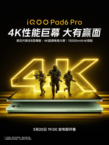 IQoo Pad 6 Pro har en 