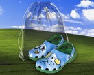 Windows xp crocs med bliss tapetdesign och Microsoft jibbitz berlocker (bildkälla: microsoft)