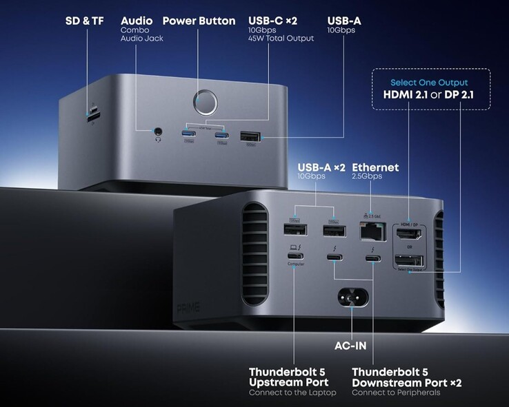 Anker Prime TB5 dockningsstation (14-i-1, 8K, Thunderbolt 5). (Bildkälla: Anker)