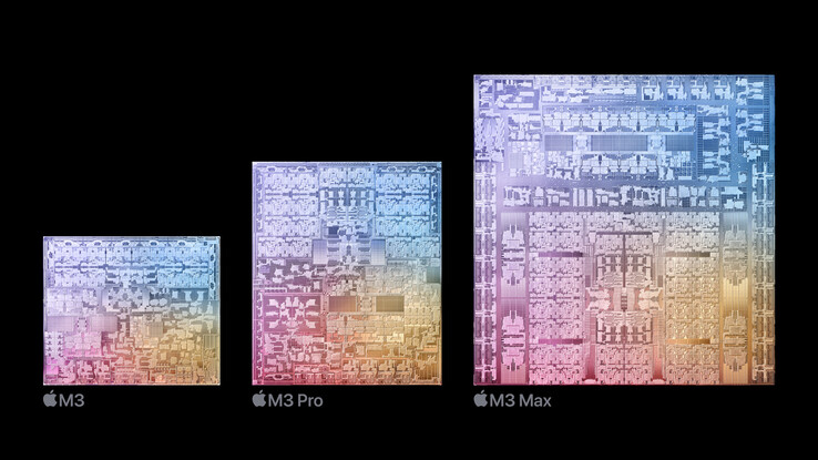 Apple M3, M3 Pro &amp; M3 Max (källa: Apple)