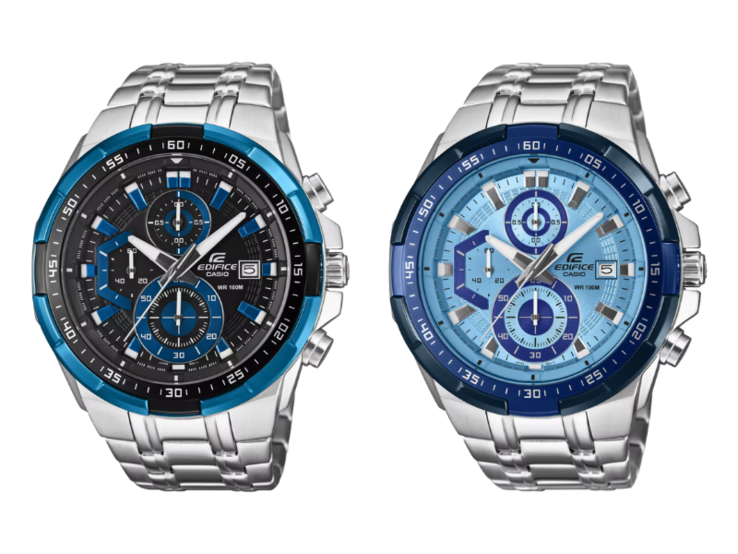 Klockorna Casio Edifice EFR539D-1A2V (vänster) och EFR539DE-2AV (höger). (Bildkälla: Casio)