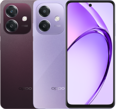 Oppo A5i-smarttelefonen finns i färgerna starry purple och nebula red (Bildkälla: Oppo)