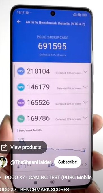 Dimensity 7300 Ultra AnTuTu. (Bildkälla: TheShaanHaider)