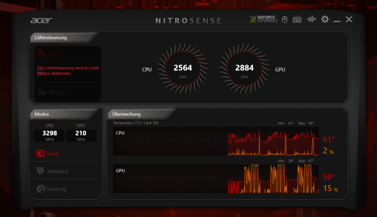 Enkel och lätt att använda: Acer NitroSense