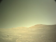 Bild av arbetsytan &quot;Scotiafjellet&quot; som tagits av Mars Perseverance-rovern (Bildkälla: NASA och JPL-Caltech)