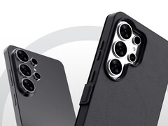 Inofficiell rendering av Galaxy S26 Ultra (vänster) och en bokliknande låda (höger). (Bildkälla: Tarun Vats på X, redigerad)