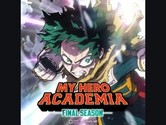 Reklamaffisch för My Hero Academia: Final Season med Izuku Midoriya (Deku) i aktion med glödande energi och intensivt uttryck, mot en dynamisk bakgrund. (Bildkälla: @MHAOfficial via X)