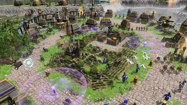 En bild som visar en by i Age of Mythology: Retold.