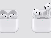 Apple AirPods 5 med aktiv brusreducering finns i två varianter, med och utan volymreglage på stativet.