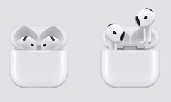 Apple AirPods 5 med aktiv brusreducering finns i två varianter, med och utan volymreglage på stativet.