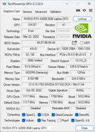 GPU-Z: Nvidia-grafik