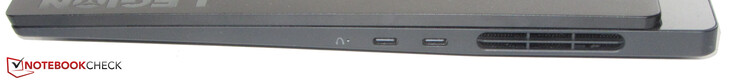 Höger sida: 2x USB 3.2 Gen 2 (Typ-C; Power Delivery, DisplayPort)