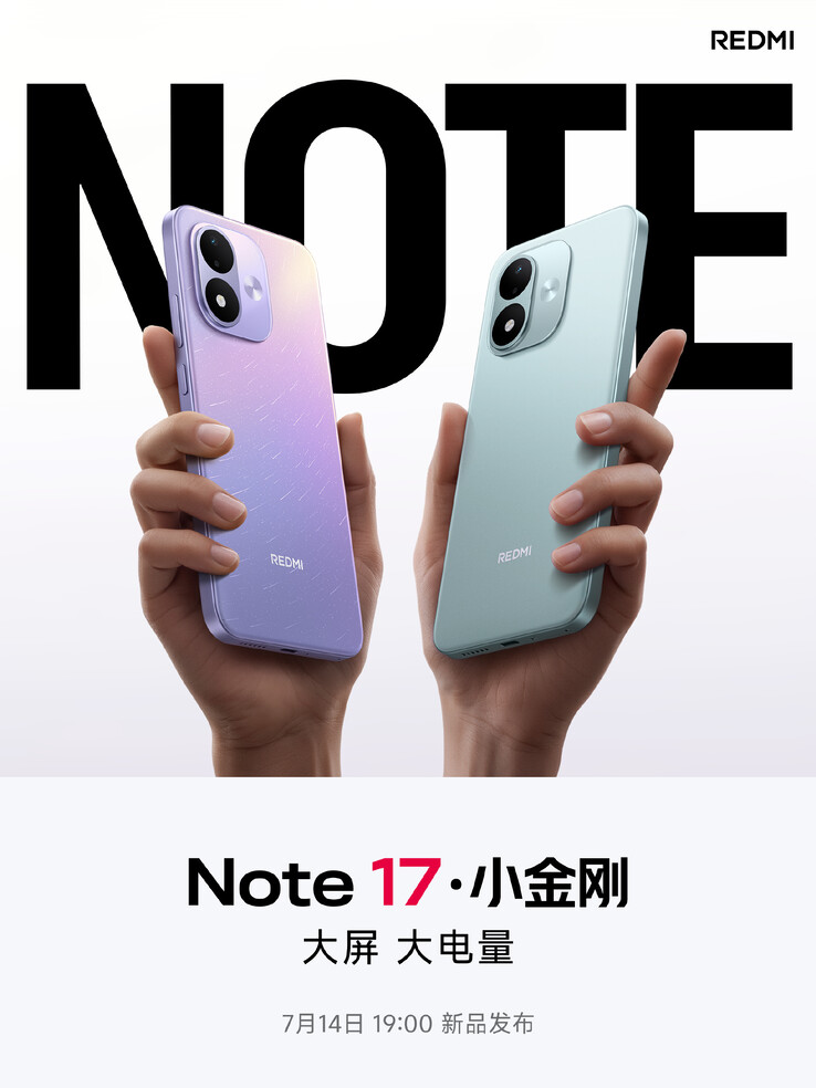 Officiella reklambilder på Redmi Note 17.
