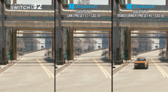 En jämförelse sida vid sida av de modeller som kör Cyberpunk 2077 (bildkälla: Digital Foundry YT)