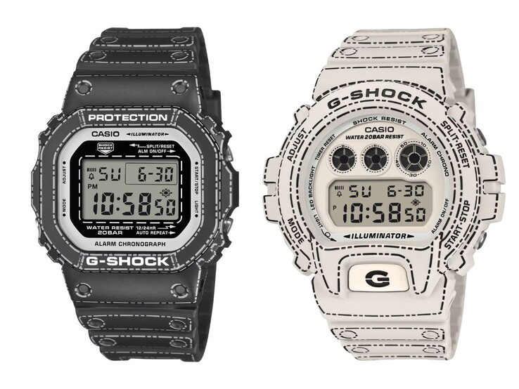 Klockorna Casio G-Shock DW-5600RGM-1 (vänster) och DW-6900RGM-5 (höger). (Bildkälla: Casio)