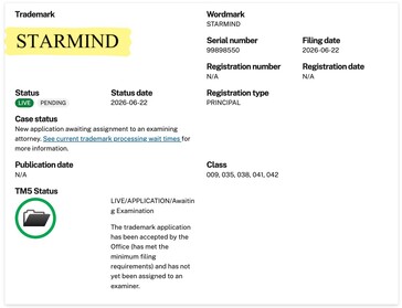 Varumärke för SpaceX:s satellitkonstellation Starmind AI