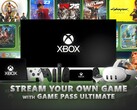 Banner för Xbox Game Pass Ultimate molnbaserad streaming visas