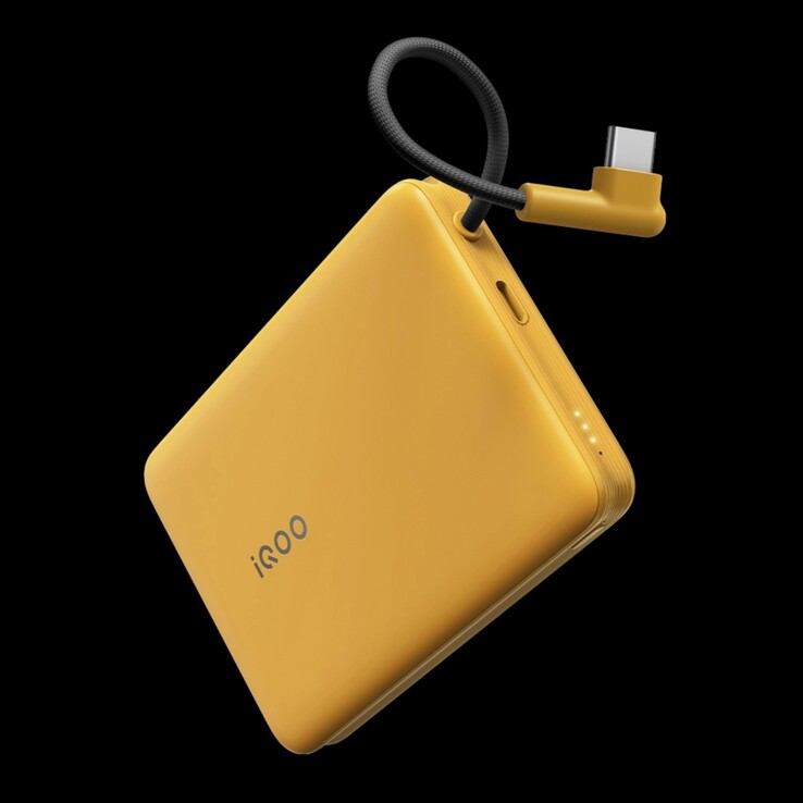 IQOO 33W Power Bank med inbyggd kabel 10000mAh. (Bildkälla: vivo)