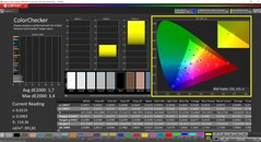 CalMAN ColorChecker (profil: sRGB, målfärgrymd: sRGB)