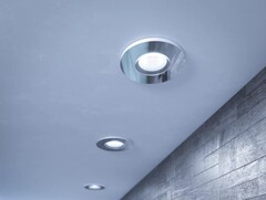 Den infällda downlighten Philips Hue Adore Bathroom finns nu även i vitt, som komplement till den ursprungliga silverversionen (bilden). (Bildkälla: Philips)
