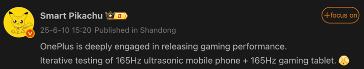 Läckta detaljer om kommande OnePlus-spelanordningar. (Bildkälla: Weibo - maskinöversatt)