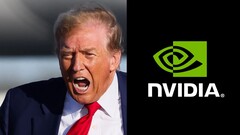 President Donald Trump och Nvidia (Bildkälla: Brendan McDermid, Reuters, och Nvidia; redigerad)