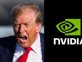 President Donald Trump och Nvidia (Bildkälla: Brendan McDermid, Reuters, och Nvidia; redigerad)