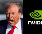 President Donald Trump och Nvidia (Bildkälla: Brendan McDermid, Reuters, och Nvidia; redigerad)