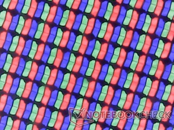 Glansig RGB-subpixelarray med endast mindre kornighet