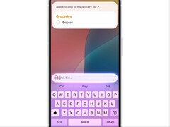 Siri med Apple Intelligence svarar på en förfrågan om en inköpslista. (Bildkälla: Apple)