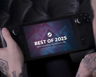 Topp 12-listan domineras till stor del av indiespel. På bilden: Steam Deck med kampanjbilden för Best of 2025. (Bildkälla: Valve)