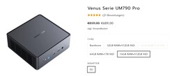 Minisforum Venus Series UM790 Pro, konfigurationer (källa: Minisforum)