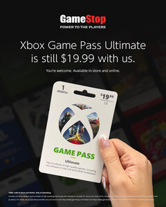 En skärmdump av ett inlägg på sociala medier från GameStop som marknadsför sina &quot;billigare&quot; Xbox Game Pass-erbjudanden (bildkälla: GameStop)
