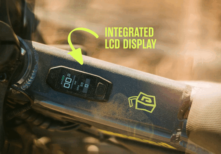 Elcykeln levereras med en inbyggd LCD-skärm