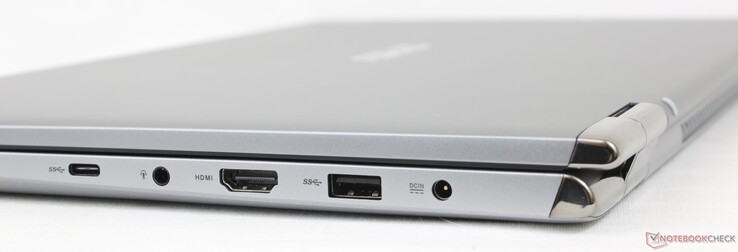 Just det: USB-C 3.2 Gen. 1, 3,5 mm headset, HDMI 1.4, USB-A 3.0