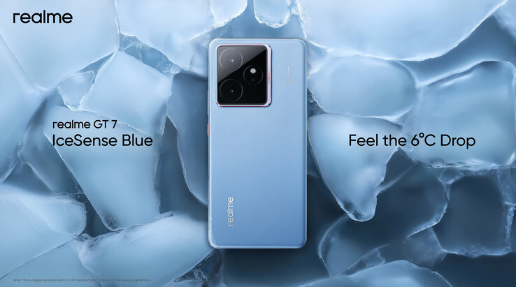 Realme GT 7 i färgen IceSense Blue (Bildkälla: X)