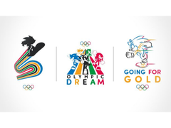 En affisch som tillkännager Sonic the Hedgehogs samarbete med Internationella olympiska kommittén (bildkälla: IOC)