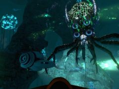 Att möta Leviathans i Subnautica är lätt en av de bästa upplevelserna från spelet. På bilden - en skärmdump från spelet. (Bildkälla: Steam)