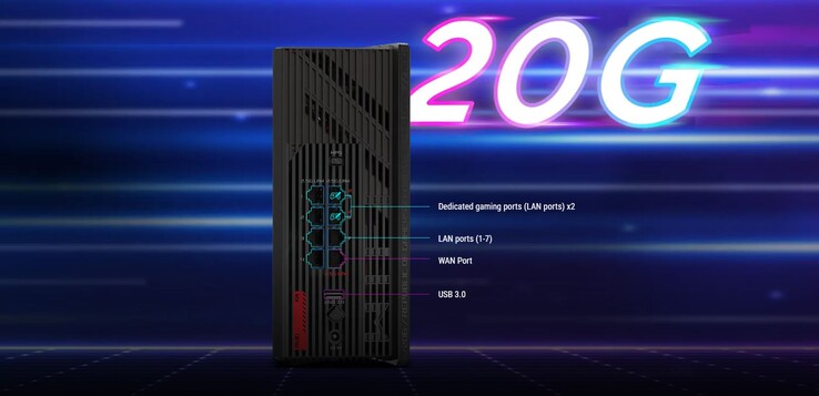 Två Ethernet-portar är tydligen avsedda för spelenheter (Bildkälla: Asus)