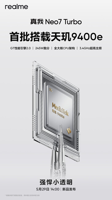 ...och chipset. (Källa: Realme via Weibo)