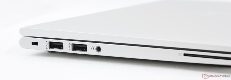 Vänster: HP DriveLock, 2x USB-A 3.1 Gen. 1, 3.5 mm kombinerad ljudanslutning, SmartCard-läsare (tillval)