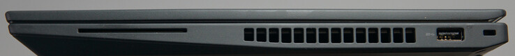 Anslutningar till höger: SmartCard-läsare, USB-A (5 Gbit/s), Kensingtonlås