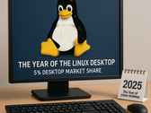 Linux når 5% marknadsandel för desktop OS, vilket tyder på ökad användning bland konsumenter och gamers. (Bilden genererades via ChatGPT)