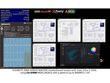 Olika övervakningsappar som visar CPU-, moderkorts- och XFinity+ RAM-specifikationer. (Bildkälla: V-color)